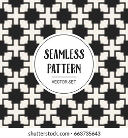 Abstract concept vector monochrome geometric pattern. Black and white minimal background. Creative illustration template. Seamless stylish texture. For wallpaper, surface, web design, textile, decor