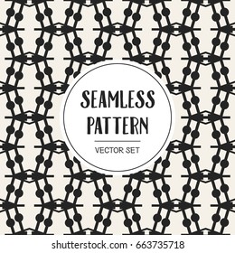 Abstract concept vector monochrome geometric pattern. Black and white minimal background. Creative illustration template. Seamless stylish texture. For wallpaper, surface, web design, textile, decor