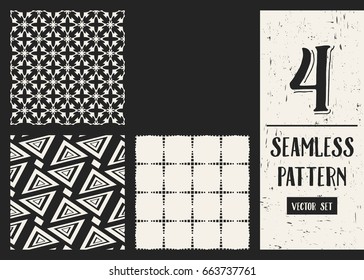 Abstract concept vector monochrome geometric pattern. Black and white minimal background. Creative illustration template. Seamless stylish texture. For wallpaper, surface, web design, textile, decor