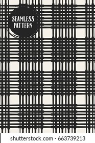 Abstract concept vector monochrome geometric pattern. Black and white minimal background. Creative illustration template. Seamless stylish texture. For wallpaper, surface, web design, textile, decor
