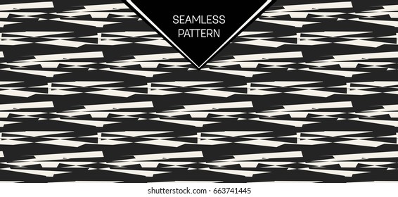 Abstract concept vector monochrome geometric pattern. Black and white minimal background. Creative illustration template. Seamless stylish texture. For wallpaper, surface, web design, textile, decor