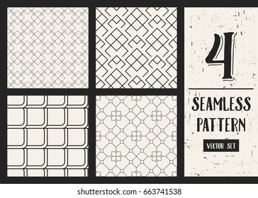 Abstract concept vector monochrome geometric pattern. Black and white minimal background. Creative illustration template. Seamless stylish texture. For wallpaper, surface, web design, textile, decor