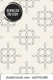 Abstract concept vector monochrome geometric pattern. Black and white minimal background. Creative illustration template. Seamless stylish texture. For wallpaper, surface, web design, textile, decor