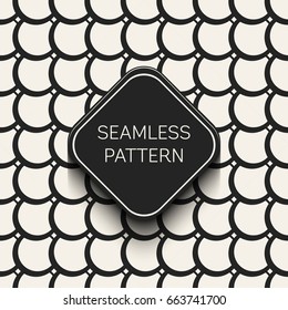 Abstract concept vector monochrome geometric pattern. Black and white minimal background. Creative illustration template. Seamless stylish texture. For wallpaper, surface, web design, textile, decor