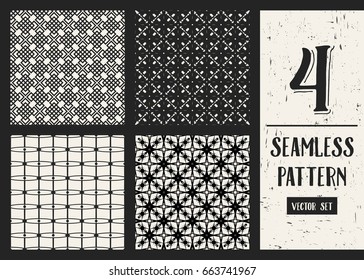 Abstract concept vector monochrome geometric pattern. Black and white minimal background. Creative illustration template. Seamless stylish texture. For wallpaper, surface, web design, textile, decor