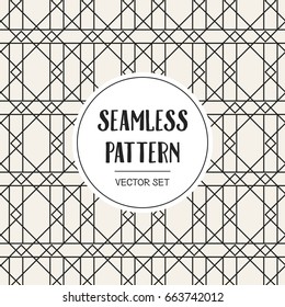 Abstract concept vector monochrome geometric pattern. Black and white minimal background. Creative illustration template. Seamless stylish texture. For wallpaper, surface, web design, textile, decor