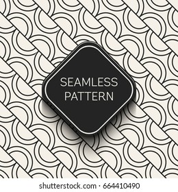 Abstract concept vector monochrome geometric pattern. Black and white minimal background. Creative illustration template. Seamless stylish texture. For wallpaper, surface, web design, textile, decor