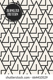 Abstract concept vector monochrome geometric pattern. Black and white minimal background. Creative illustration template. Seamless stylish texture. For wallpaper, surface, web design, textile, decor