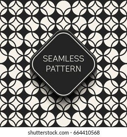 Abstract concept vector monochrome geometric pattern. Black and white minimal background. Creative illustration template. Seamless stylish texture. For wallpaper, surface, web design, textile, decor