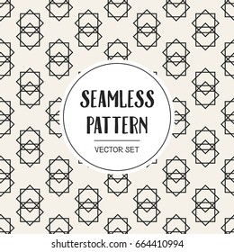 Abstract concept vector monochrome geometric pattern. Black and white minimal background. Creative illustration template. Seamless stylish texture. For wallpaper, surface, web design, textile, decor