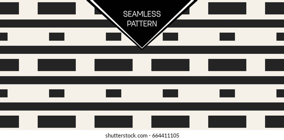 Abstract concept vector monochrome geometric pattern. Black and white minimal background. Creative illustration template. Seamless stylish texture. For wallpaper, surface, web design, textile, decor