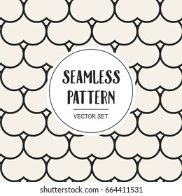 Abstract concept vector monochrome geometric pattern. Black and white minimal background. Creative illustration template. Seamless stylish texture. For wallpaper, surface, web design, textile, decor