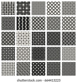 Abstract concept vector monochrome geometric pattern. Black and white minimal background. Creative illustration template. Seamless stylish texture. For wallpaper, surface, web design, textile, decor
