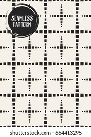 Abstract concept vector monochrome geometric pattern. Black and white minimal background. Creative illustration template. Seamless stylish texture. For wallpaper, surface, web design, textile, decor