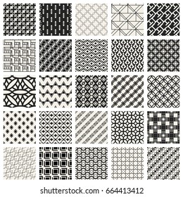 Abstract concept vector monochrome geometric pattern. Black and white minimal background. Creative illustration template. Seamless stylish texture. For wallpaper, surface, web design, textile, decor