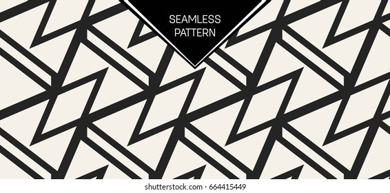 Abstract concept vector monochrome geometric pattern. Black and white minimal background. Creative illustration template. Seamless stylish texture. For wallpaper, surface, web design, textile, decor