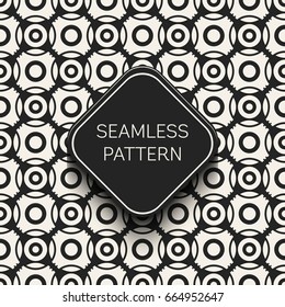 Abstract concept vector monochrome geometric pattern. Black and white minimal background. Creative illustration template. Seamless stylish texture. For wallpaper, surface, web design, textile, decor