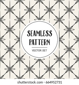 Abstract concept vector monochrome geometric pattern. Black and white minimal background. Creative illustration template. Seamless stylish texture. For wallpaper, surface, web design, textile, decor