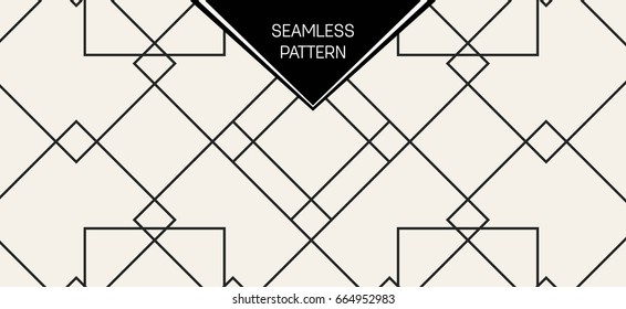 Abstract concept vector monochrome geometric pattern. Black and white minimal background. Creative illustration template. Seamless stylish texture. For wallpaper, surface, web design, textile, decor
