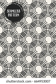 Abstract concept vector monochrome geometric pattern. Black and white minimal background. Creative illustration template. Seamless stylish texture. For wallpaper, surface, web design, textile, decor