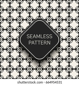 Abstract concept vector monochrome geometric pattern. Black and white minimal background. Creative illustration template. Seamless stylish texture. For wallpaper, surface, web design, textile, decor