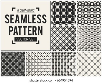 Abstract concept vector monochrome geometric pattern. Black and white minimal background. Creative illustration template. Seamless stylish texture. For wallpaper, surface, web design, textile, decor