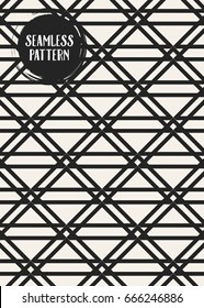 Abstract concept vector monochrome geometric pattern. Black and white minimal background. Creative illustration template. Seamless stylish texture. For wallpaper, surface, web design, textile, decor