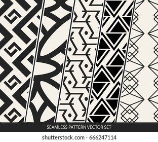 Abstract concept vector monochrome geometric pattern. Black and white minimal background. Creative illustration template. Seamless stylish texture. For wallpaper, surface, web design, textile, decor