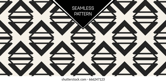 Abstract concept vector monochrome geometric pattern. Black and white minimal background. Creative illustration template. Seamless stylish texture. For wallpaper, surface, web design, textile, decor