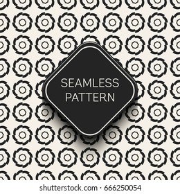 Abstract concept vector monochrome geometric pattern. Black and white minimal background. Creative illustration template. Seamless stylish texture. For wallpaper, surface, web design, textile, decor