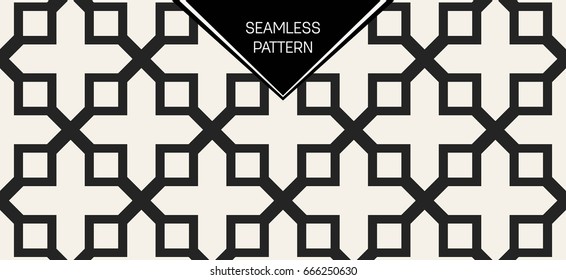 Abstract concept vector monochrome geometric pattern. Black and white minimal background. Creative illustration template. Seamless stylish texture. For wallpaper, surface, web design, textile, decor