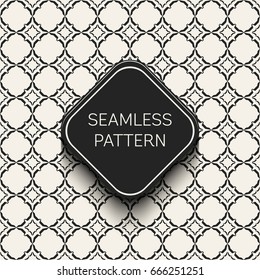 Abstract concept vector monochrome geometric pattern. Black and white minimal background. Creative illustration template. Seamless stylish texture. For wallpaper, surface, web design, textile, decor