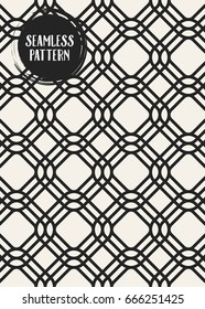 Abstract concept vector monochrome geometric pattern. Black and white minimal background. Creative illustration template. Seamless stylish texture. For wallpaper, surface, web design, textile, decor