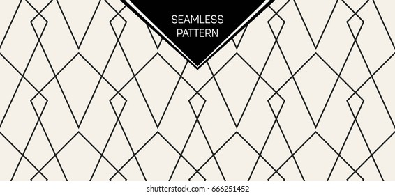Abstract concept vector monochrome geometric pattern. Black and white minimal background. Creative illustration template. Seamless stylish texture. For wallpaper, surface, web design, textile, decor