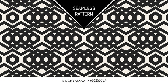 Abstract concept vector monochrome geometric pattern. Black and white minimal background. Creative illustration template. Seamless stylish texture. For wallpaper, surface, web design, textile, decor