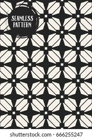 Abstract concept vector monochrome geometric pattern. Black and white minimal background. Creative illustration template. Seamless stylish texture. For wallpaper, surface, web design, textile, decor