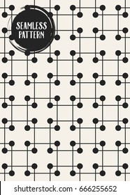 Abstract concept vector monochrome geometric pattern. Black and white minimal background. Creative illustration template. Seamless stylish texture. For wallpaper, surface, web design, textile, decor
