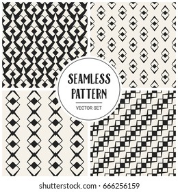 Abstract concept vector monochrome geometric pattern. Black and white minimal background. Creative illustration template. Seamless stylish texture. For wallpaper, surface, web design, textile, decor