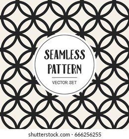 Abstract concept vector monochrome geometric pattern. Black and white minimal background. Creative illustration template. Seamless stylish texture. For wallpaper, surface, web design, textile, decor