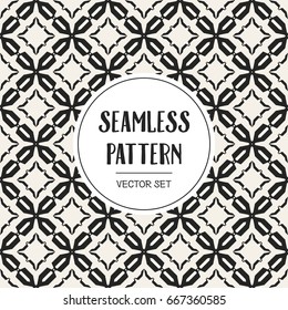 Abstract concept vector monochrome geometric pattern. Black and white minimal background. Creative illustration template. Seamless stylish texture. For wallpaper, surface, web design, textile, decor