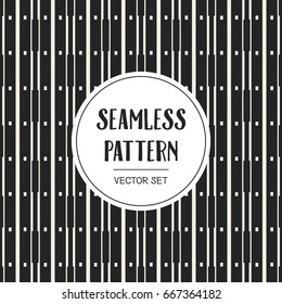 Abstract concept vector monochrome geometric pattern. Black and white minimal background. Creative illustration template. Seamless stylish texture. For wallpaper, surface, web design, textile, decor