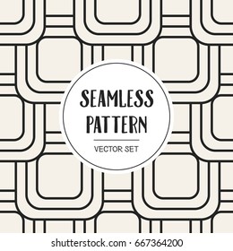 Abstract concept vector monochrome geometric pattern. Black and white minimal background. Creative illustration template. Seamless stylish texture. For wallpaper, surface, web design, textile, decor