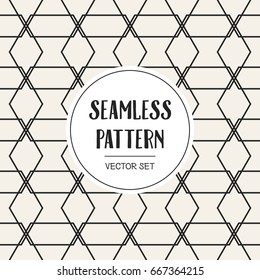 Abstract concept vector monochrome geometric pattern. Black and white minimal background. Creative illustration template. Seamless stylish texture. For wallpaper, surface, web design, textile, decor