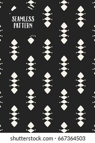 Abstract concept vector monochrome geometric pattern. Black and white minimal background. Creative illustration template. Seamless stylish texture. For wallpaper, surface, web design, textile, decor