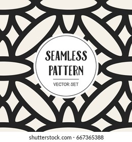 Abstract concept vector monochrome geometric pattern. Black and white minimal background. Creative illustration template. Seamless stylish texture. For wallpaper, surface, web design, textile, decor
