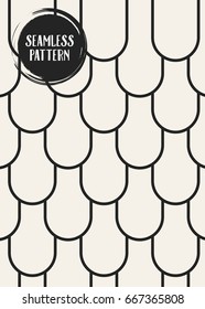 Abstract concept vector monochrome geometric pattern. Black and white minimal background. Creative illustration template. Seamless stylish texture. For wallpaper, surface, web design, textile, decor