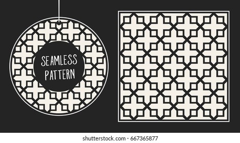 Abstract concept vector monochrome geometric pattern. Black and white minimal background. Creative illustration template. Seamless stylish texture. For wallpaper, surface, web design, textile, decor