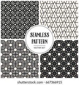 Abstract concept vector monochrome geometric pattern. Black and white minimal background. Creative illustration template. Seamless stylish texture. For wallpaper, surface, web design, textile, decor