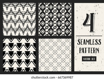 Abstract concept vector monochrome geometric pattern. Black and white minimal background. Creative illustration template. Seamless stylish texture. For wallpaper, surface, web design, textile, decor