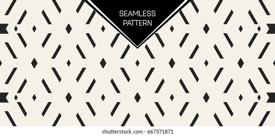Abstract concept vector monochrome geometric pattern. Black and white minimal background. Creative illustration template. Seamless stylish texture. For wallpaper, surface, web design, textile, decor